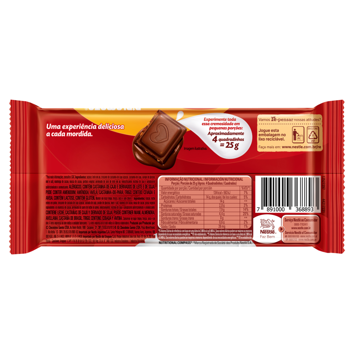 CHOC BARRA NESTLE 80G CLASSIC DIPLOMATA