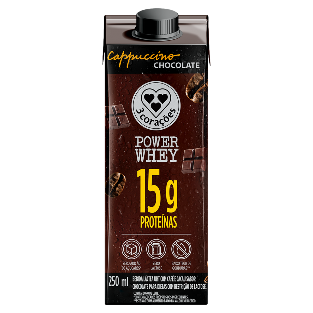 BEBIDA LACT 3 CORACOES 250ML CAPPUC CHOC