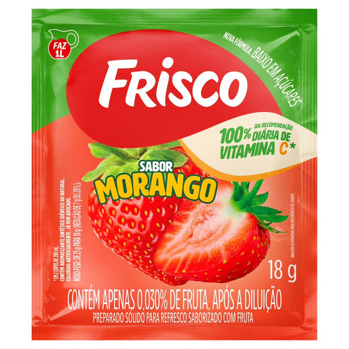 REFRESCO PO FRISCO 18G MORANGO