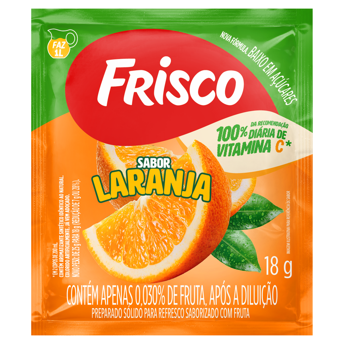 REFRESCO PO FRISCO 18G LARANJA