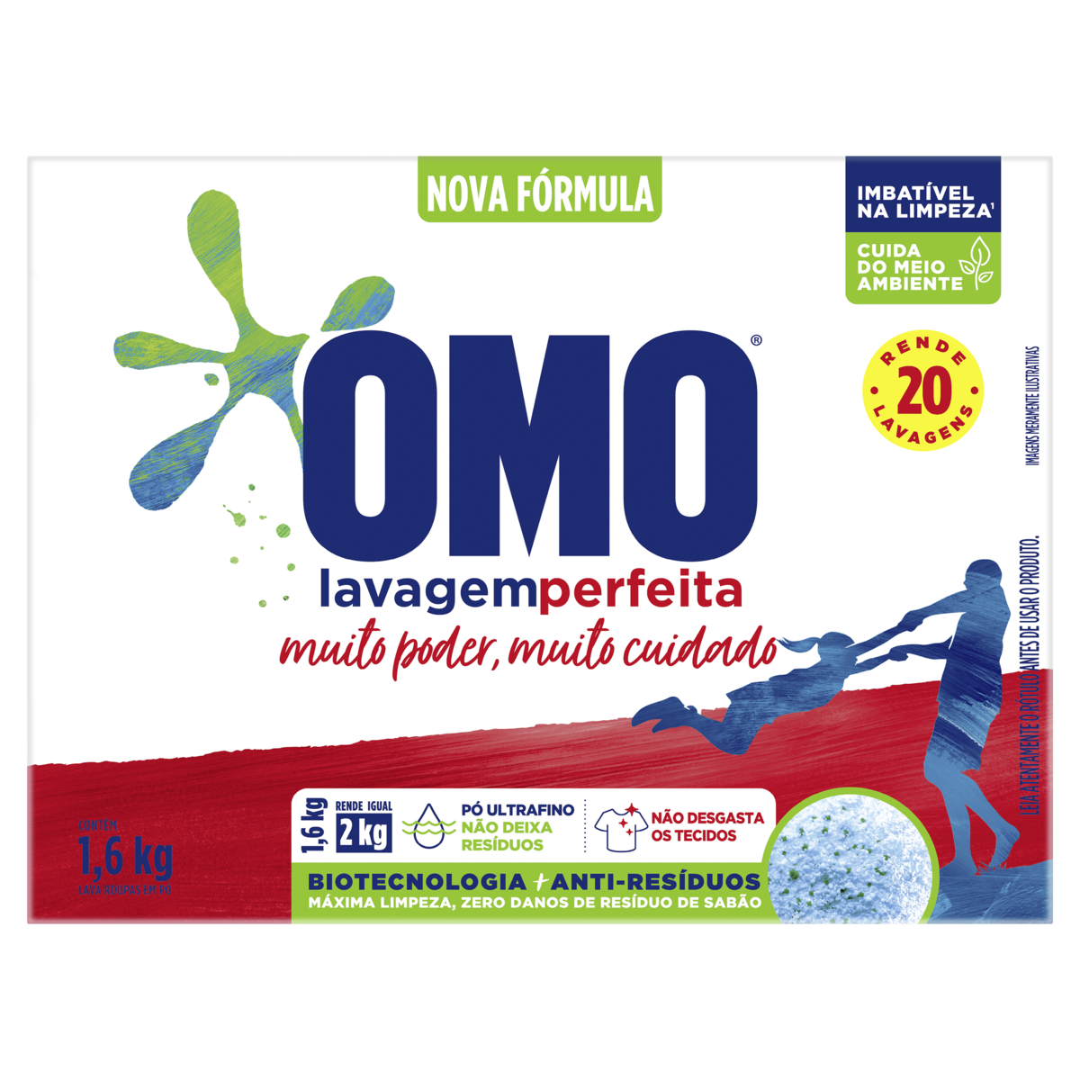 DETERG PO OMO 1.6KG LAV PERFEITA