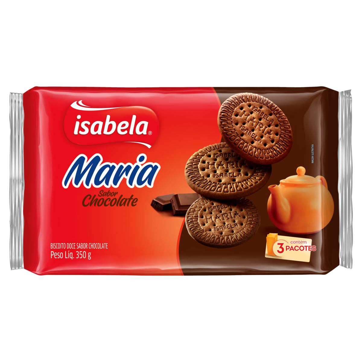 BISCOITO ISABELA 350G MARIA CHOC