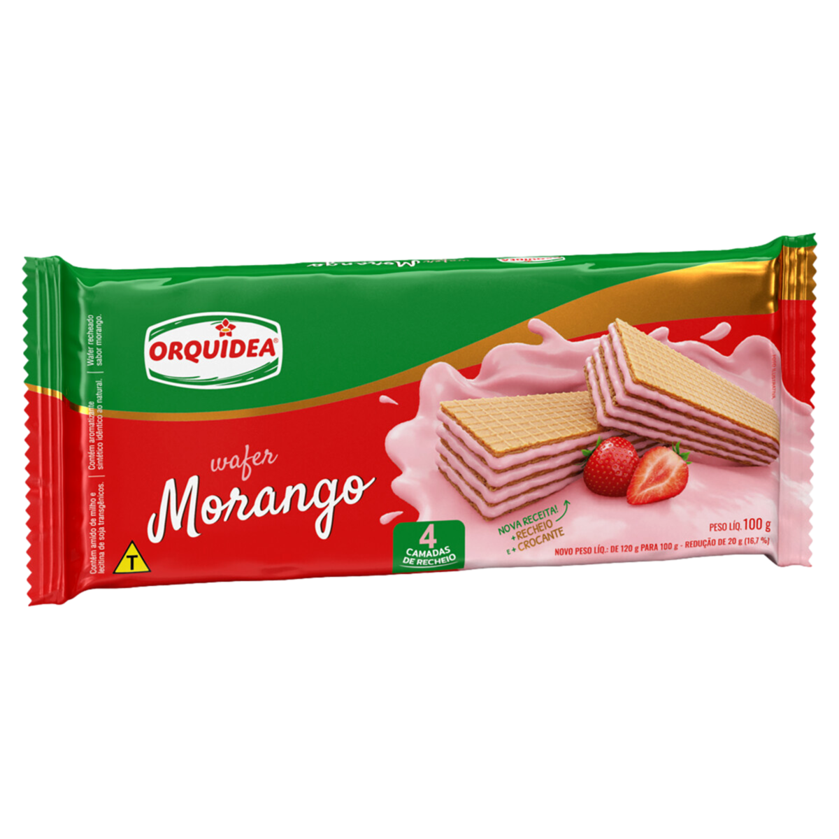 WAFER ORQUIDEA 100G MORANGO