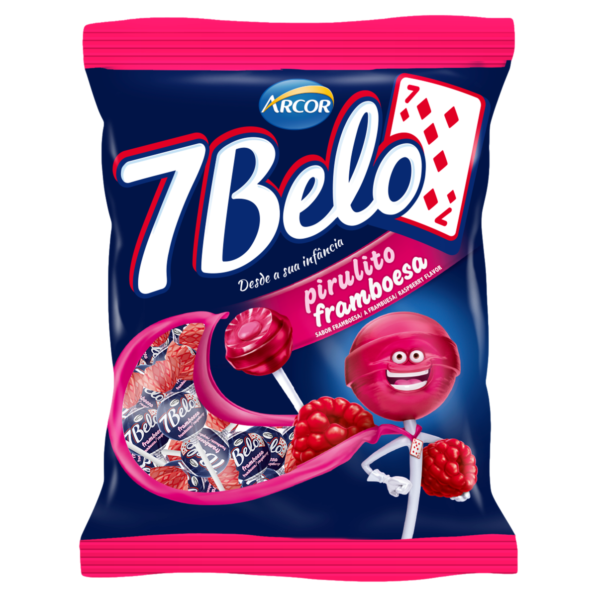 PIRULITO 7 BELO 500G FRAMBOESA