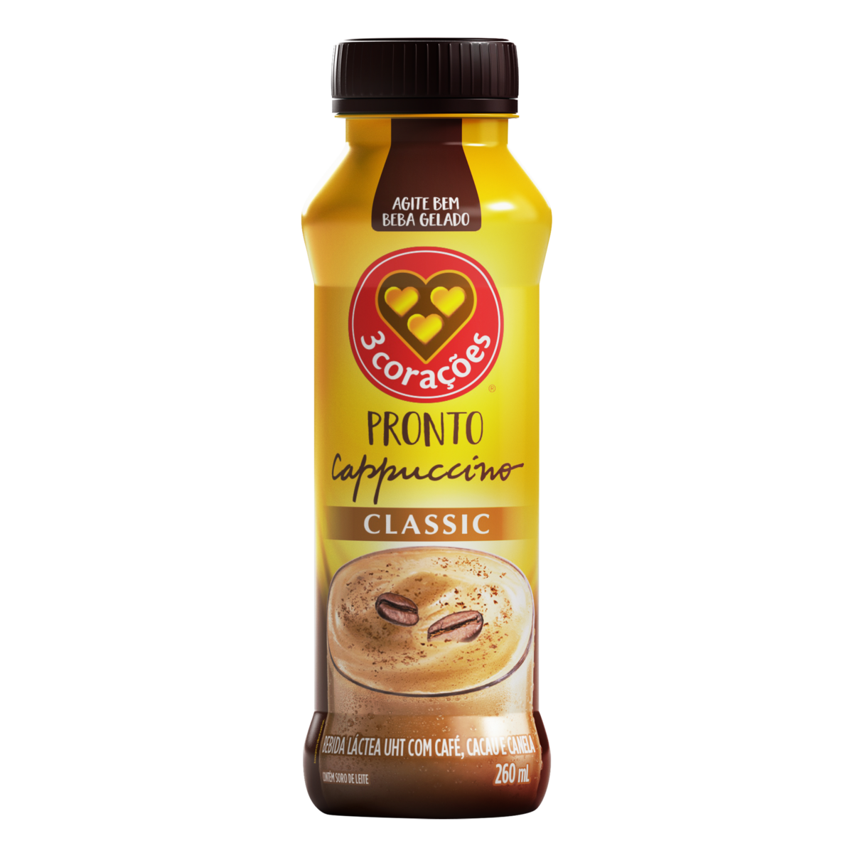 BEBIDA LACT 3 CORACOES 260ML CAPPUC CLASSIC