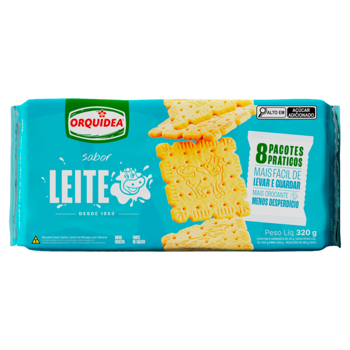 BISCOITO ORQUIDEA 320G LEITE