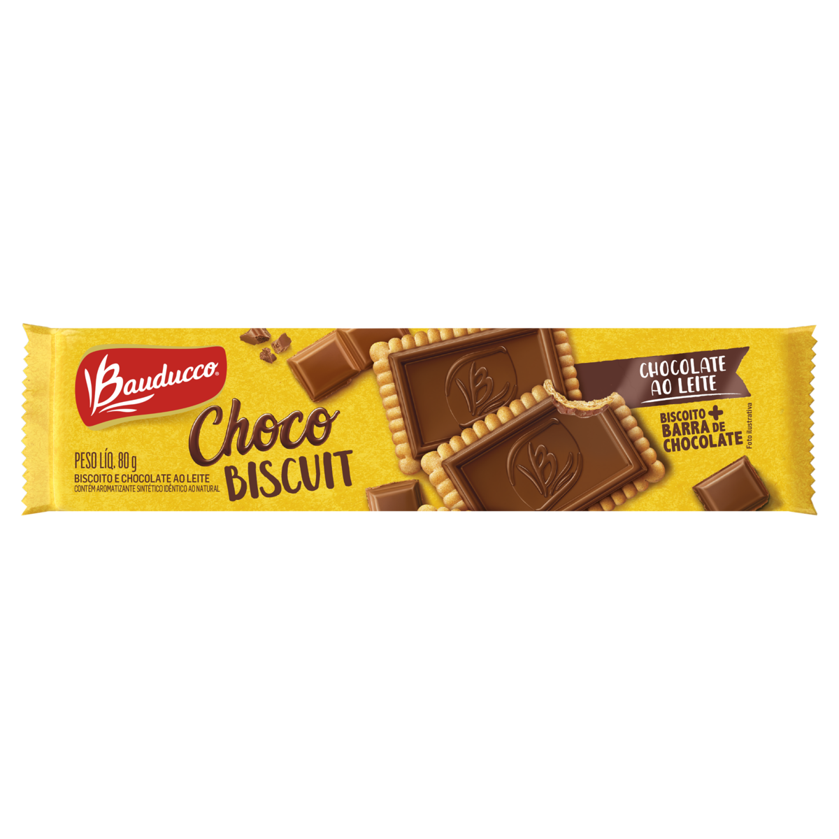 BISCOITO BAUDUCCO BISCUIT 80G CHOC/LEITE