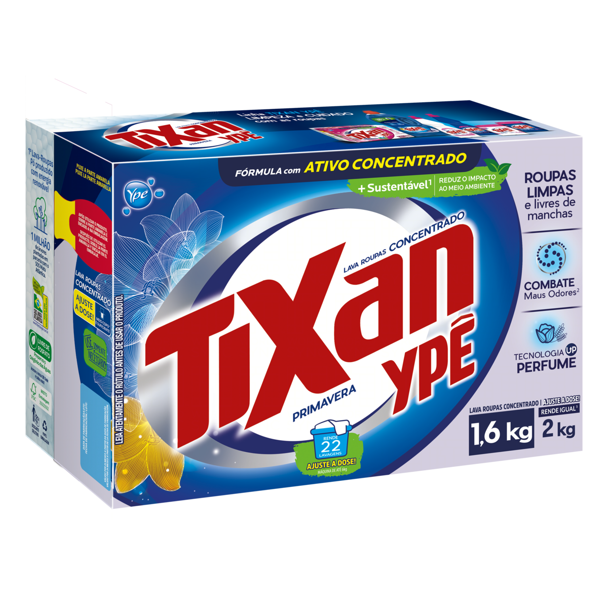 DETERG PO TIXAN YPE 1.6KG PRIMAVERA