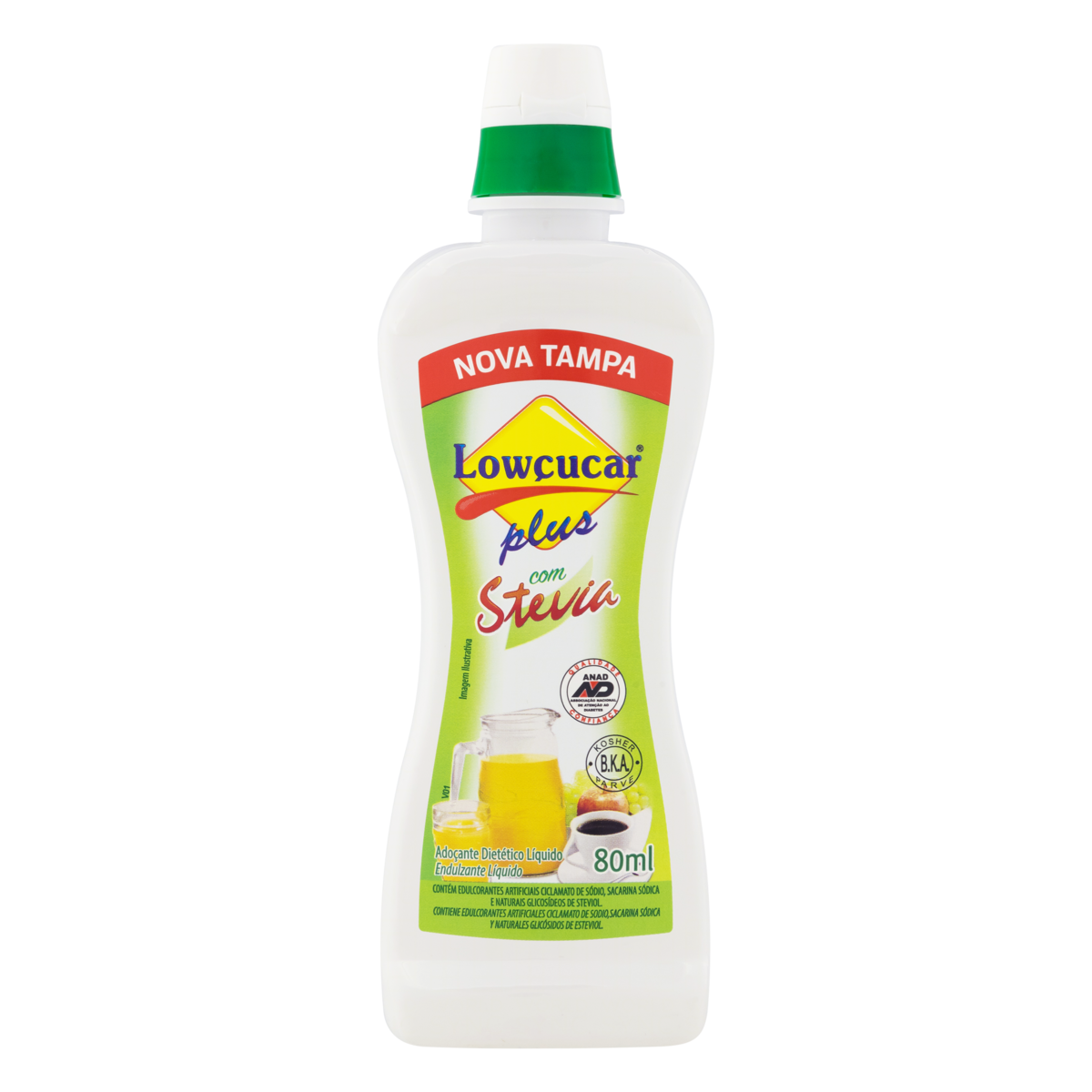 ADOCANTE LOWCUCAR 80ML STEVIA PLUS