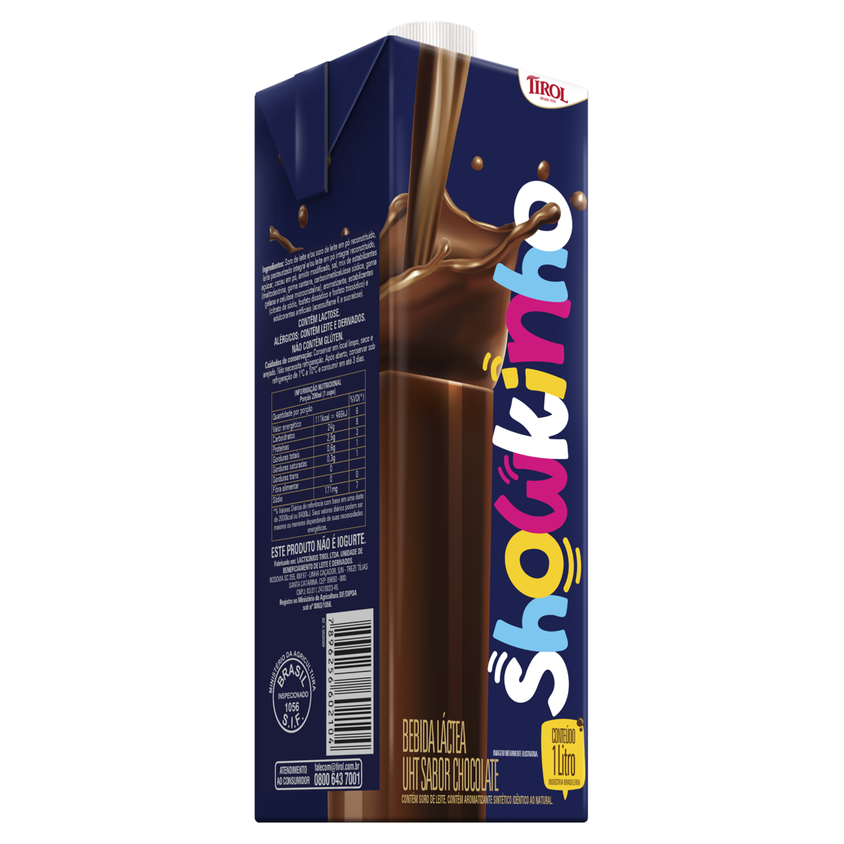LEITE AROM SHOWKINHO 1L C/T CHOC