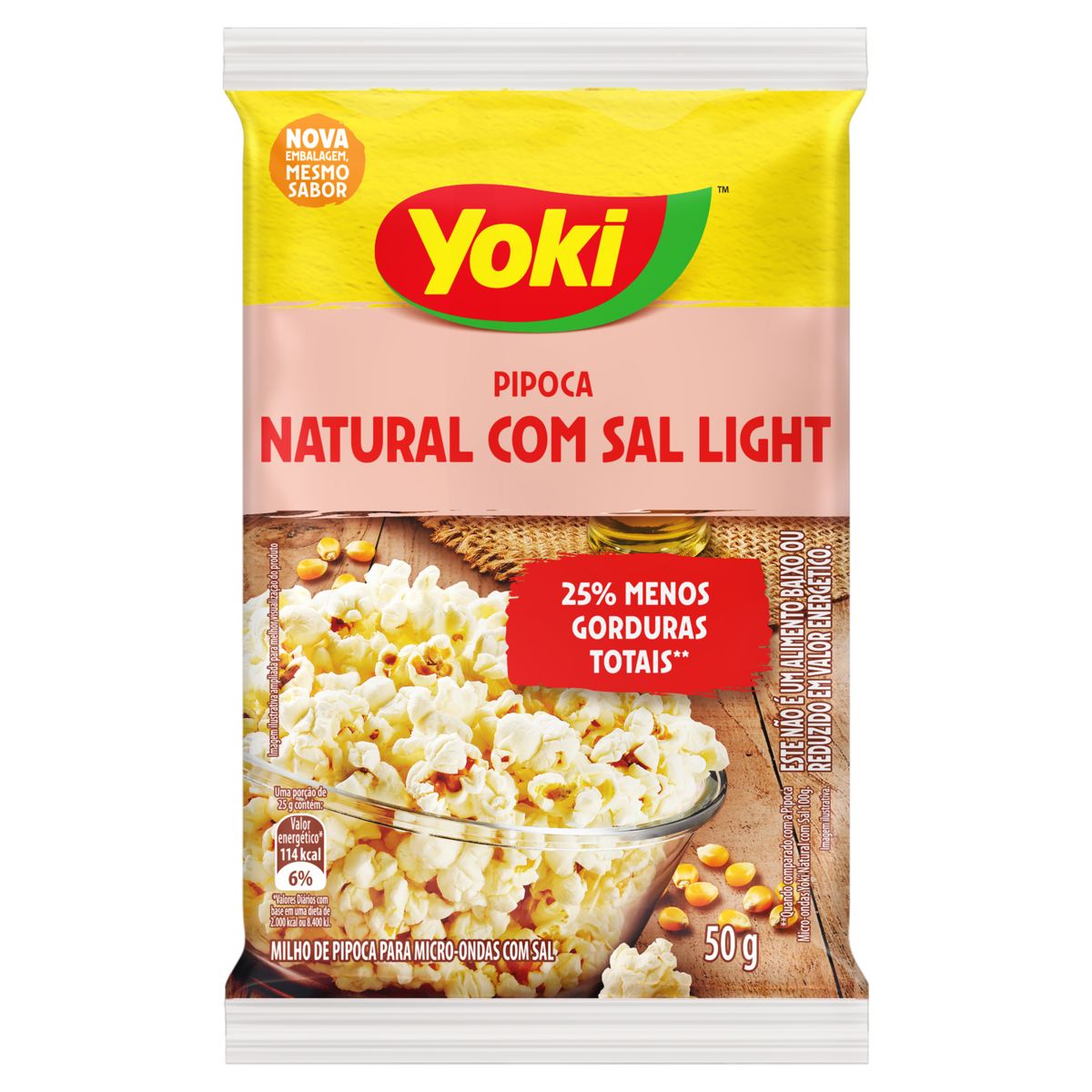 PIPOCA MICRO YOKI 50G NAT C/SAL