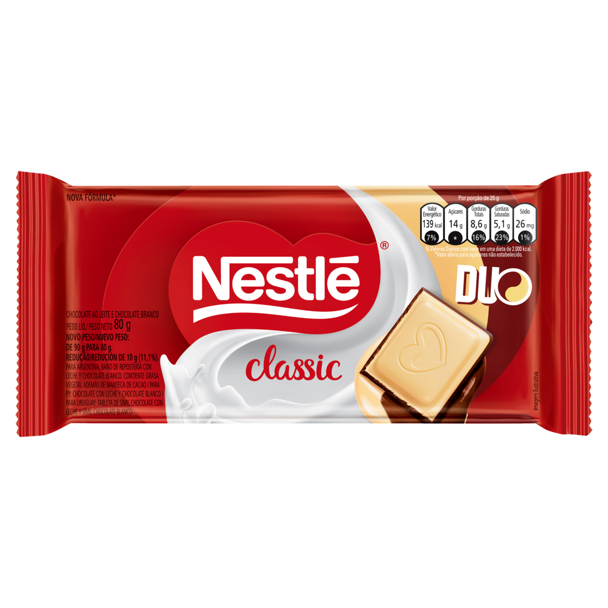 CHOC BARRA NESTLE 80G CLASSIC DUO