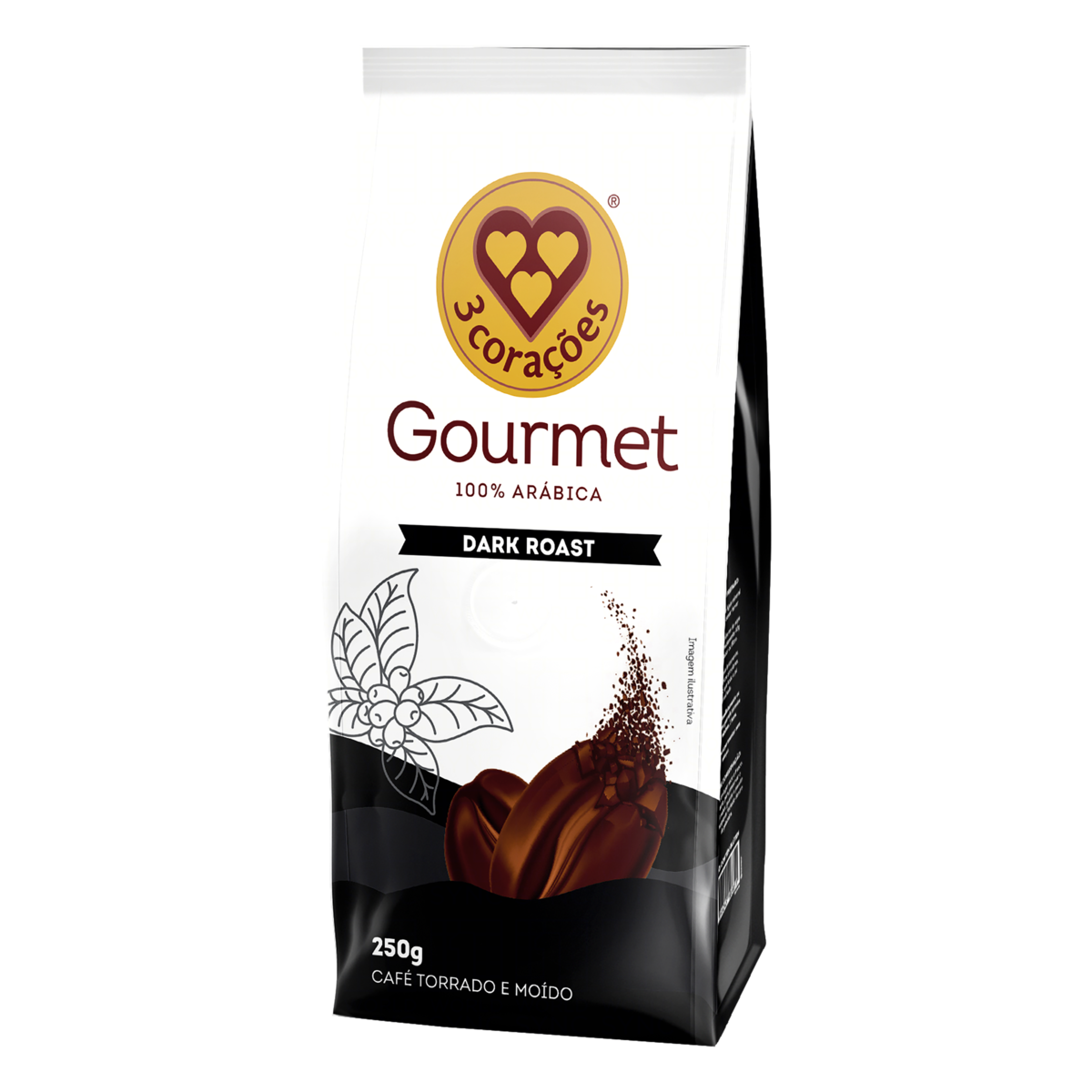 CAFE SOL 3 CORACOES 250G GOURMET DARK ROAST