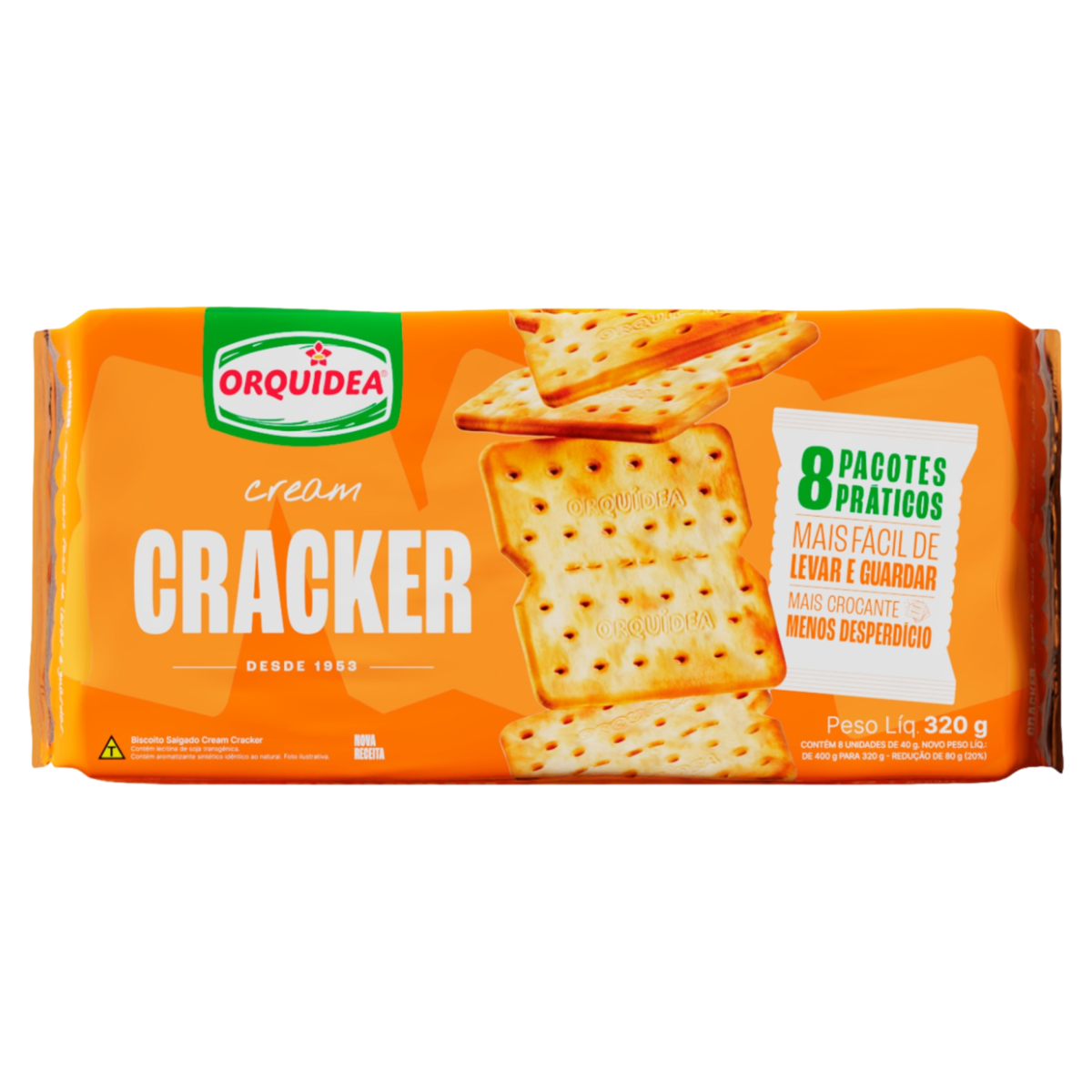 BISCOITO ORQUIDEA 320G CREAM CRACKER