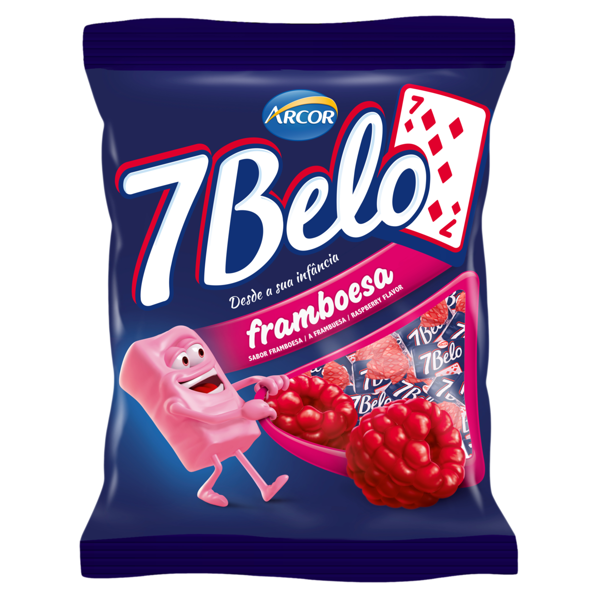 BALA 7 BELO 500G FRAMBOESA