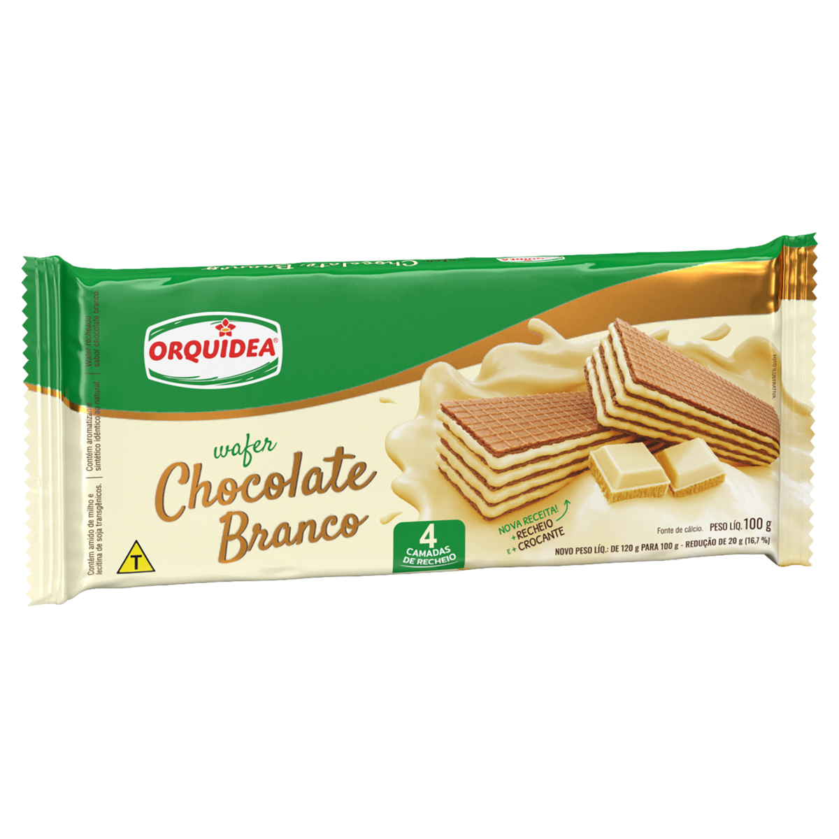 WAFER ORQUIDEA 100G CHOC BCO
