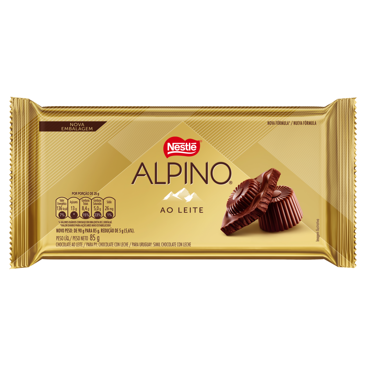 CHOC BARRA NESTLE 85G ALPINO CHOC