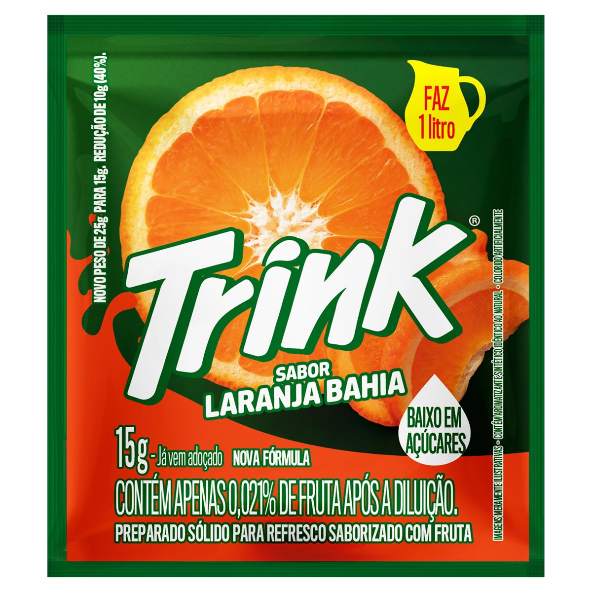 REFRESCO PO TRINK 15G LARANJA BAHIA