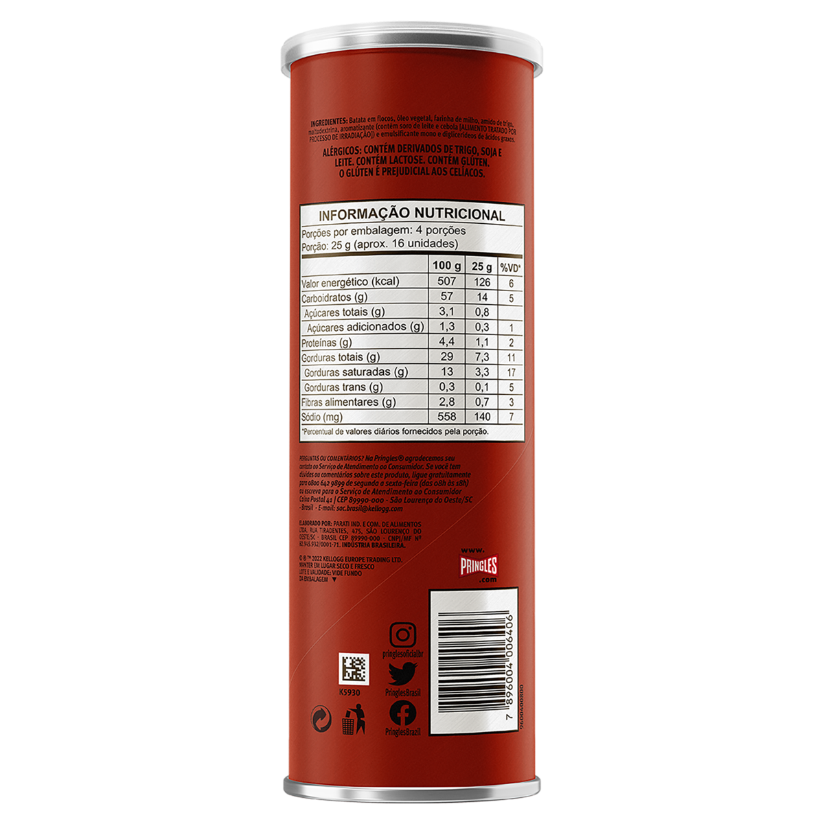 SALGAD PRINGLES 109G CHURRASCO