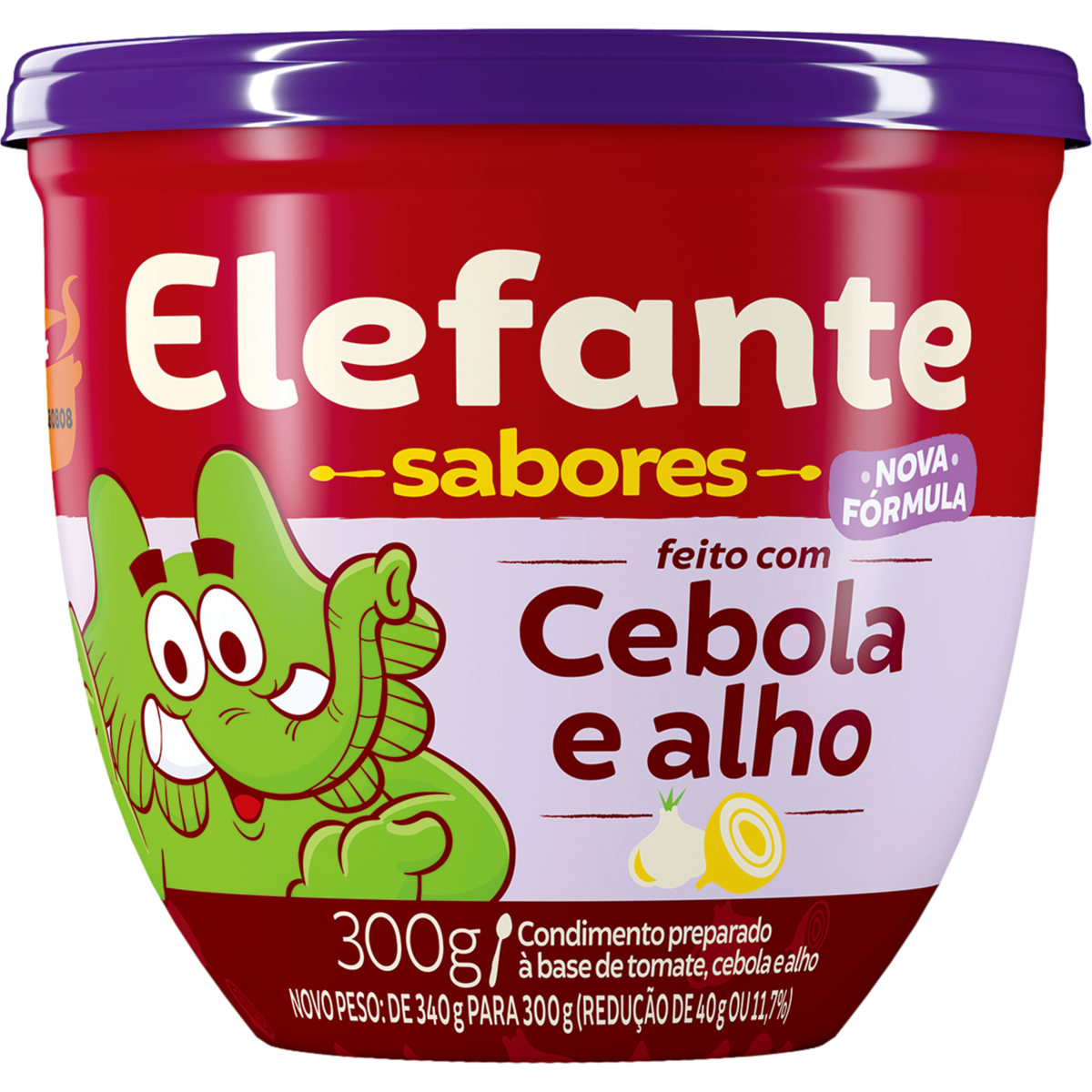 EXTRATO TOMATE ELEFANTE 300G PT CEB /ALHO