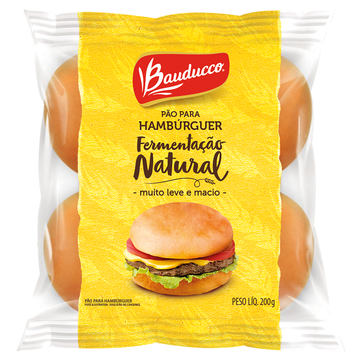 PAO BAUDUCCO 200G HAMBURG