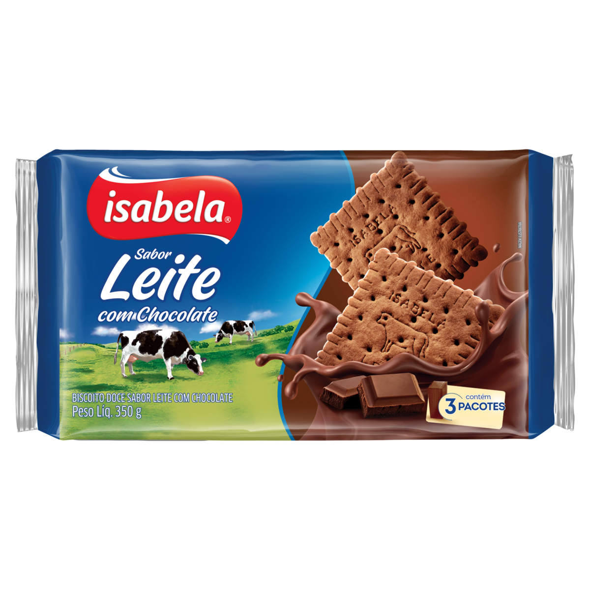 BISCOITO ISABELA 350G LEITE CHOC