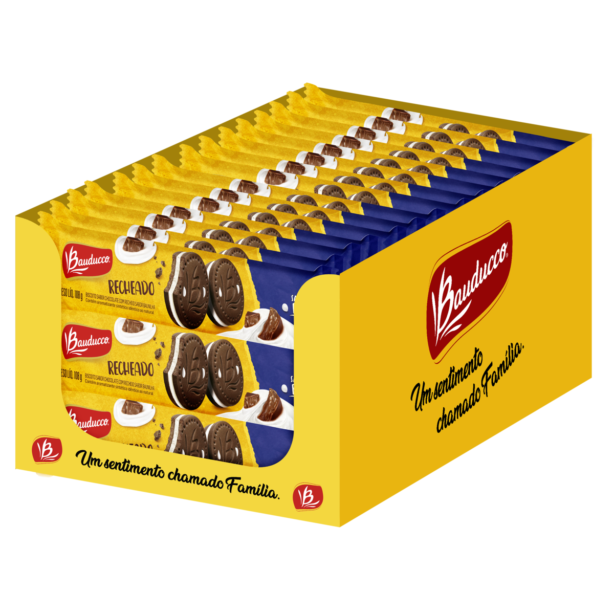 BISCOITO BAUDUCCO 108G RECH BAUNILHA