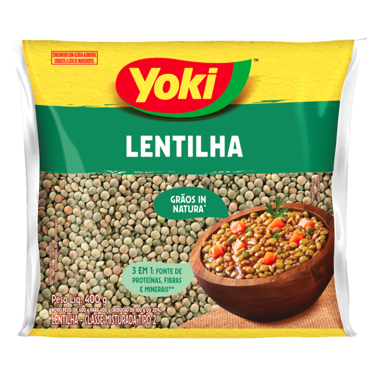 LENTILHA YOKI 400G TP 2