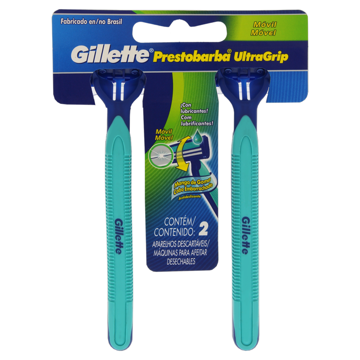 APAR BARBA GILLETTE C/2 U GRIP MOVEL MASC