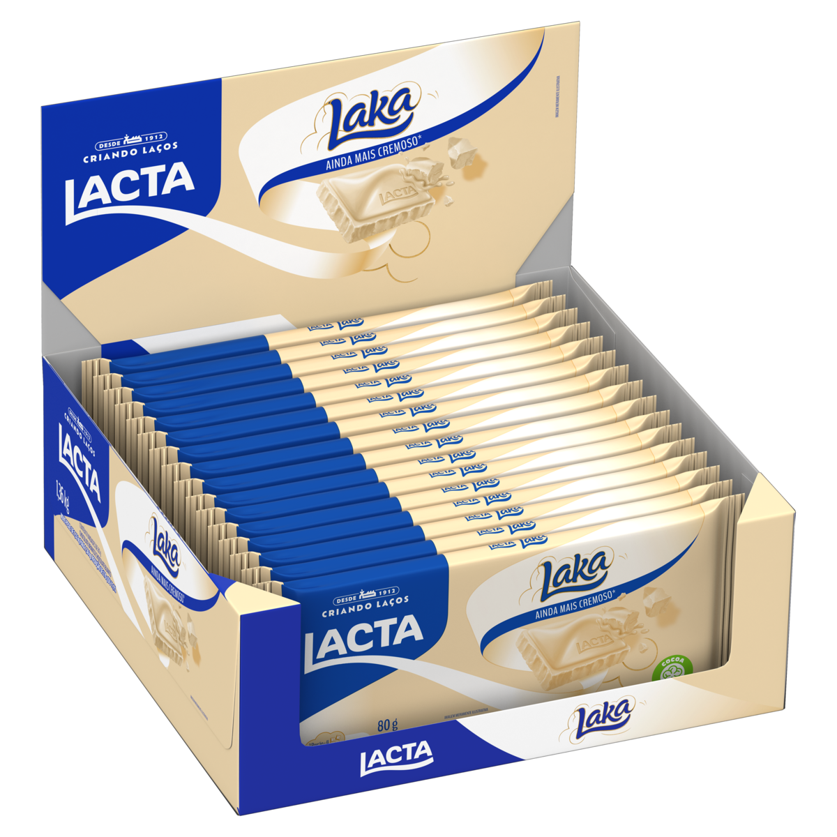 CHOC BARRA LACTA 80G LAKA
