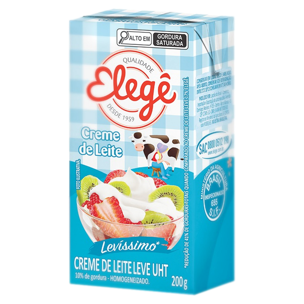 CREME LEITE ELEGE 200G TP LEVE