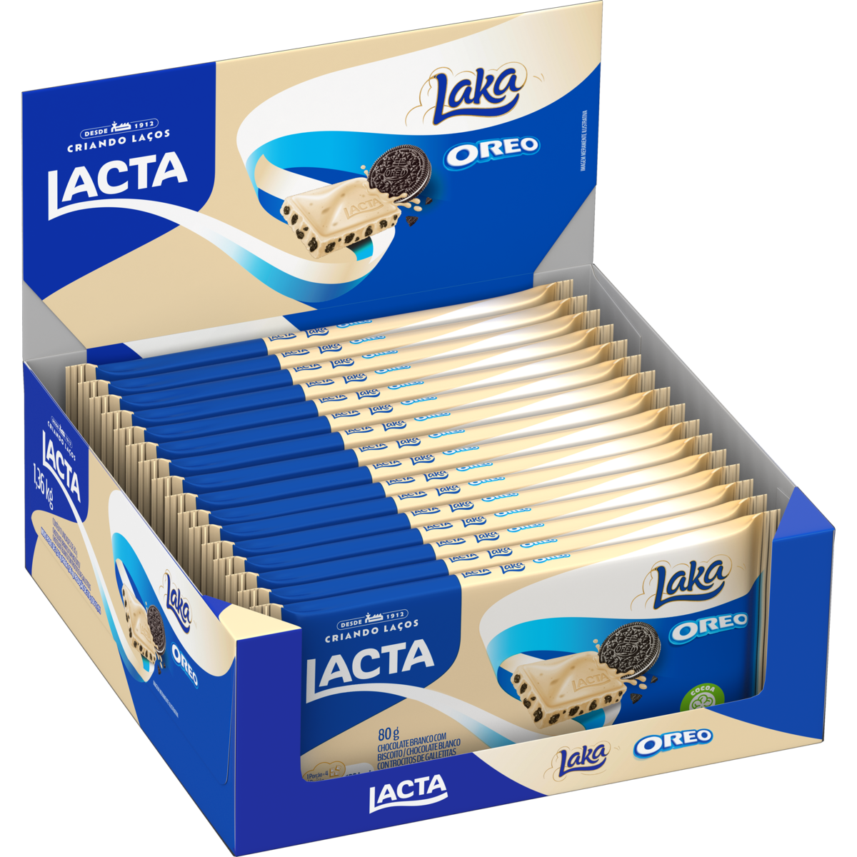 CHOC BARRA LACTA 80G LAKA OREO