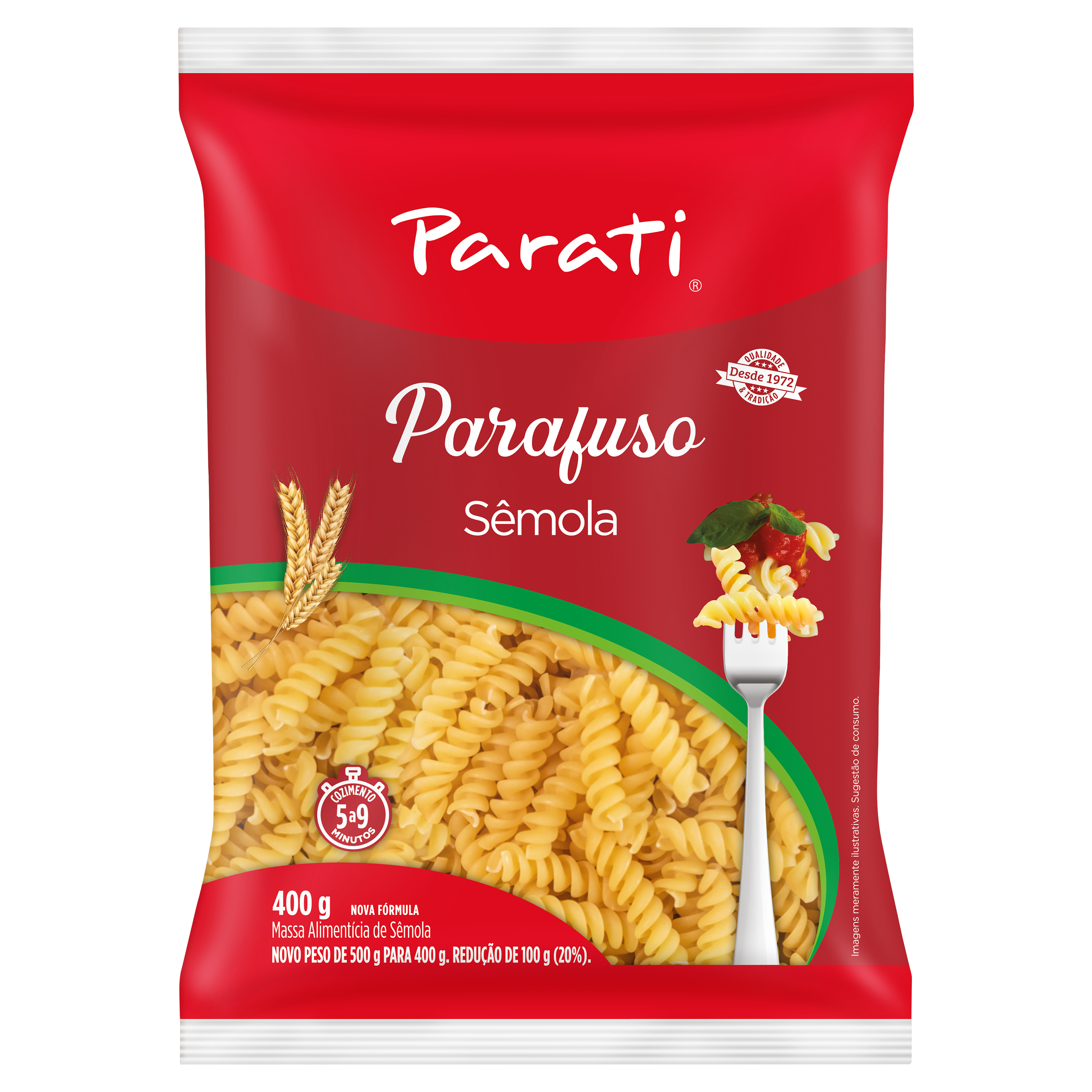 MASSA PARATI 400G SEMOLA PARAFUSO
