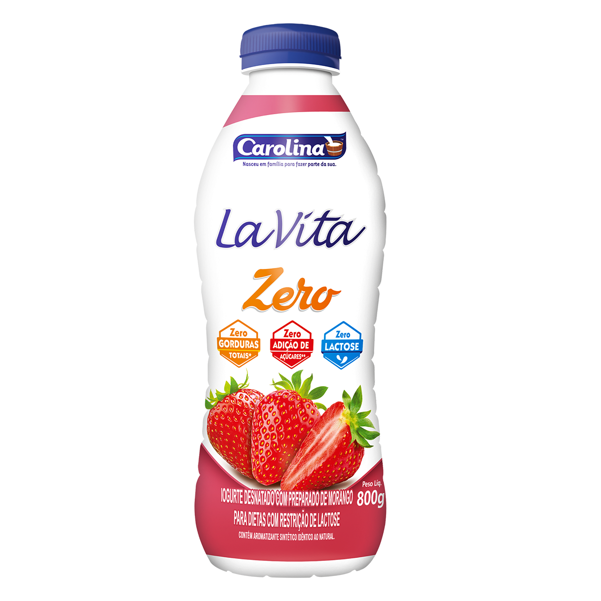 IOGURTE CAROLINA 800G LA VITA ZERO MOR