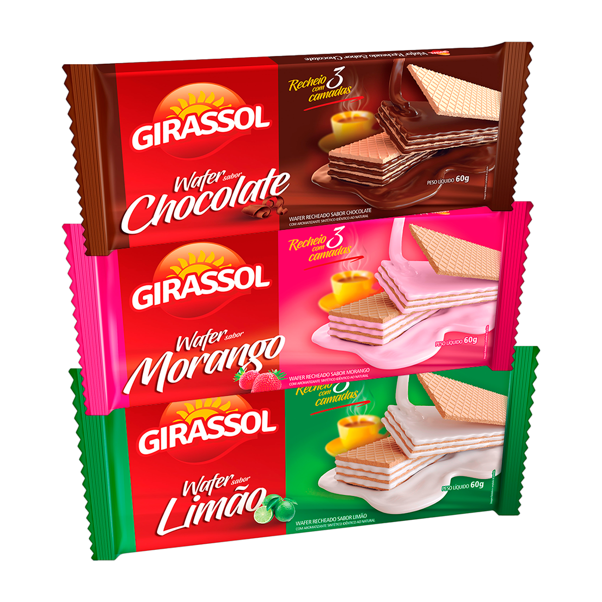 WAFER GIRASSOL 60G CHOC
