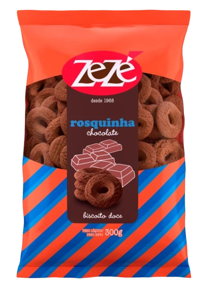 BISCOITO ZEZE 300G ROSQUINHA CHOC