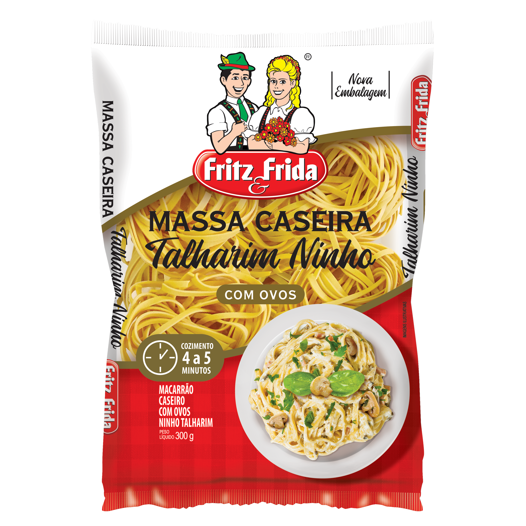 MASSA FRITZ&FRIDA 300G CAS NINHO TALHARIM