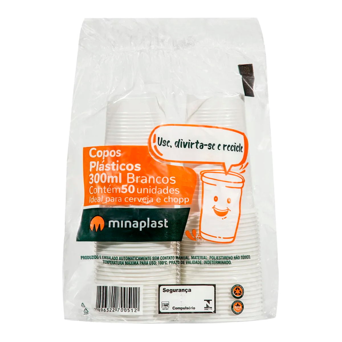 COPO DESC MINAPLAST 300ML C/50 BCO
