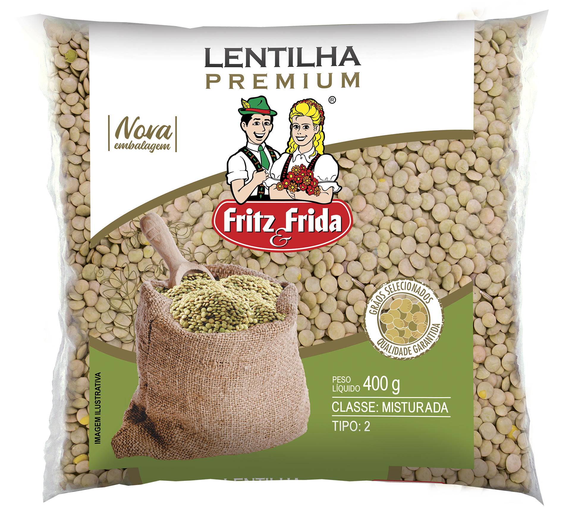 LENTILHA FRITZ&FRIDA 400G PREMIUM