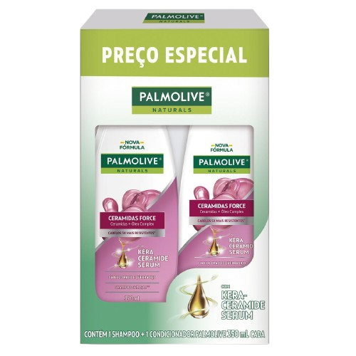 SHAM/COND PALMOLIVE 350ML NATURALS CERAMIDAS FORCE