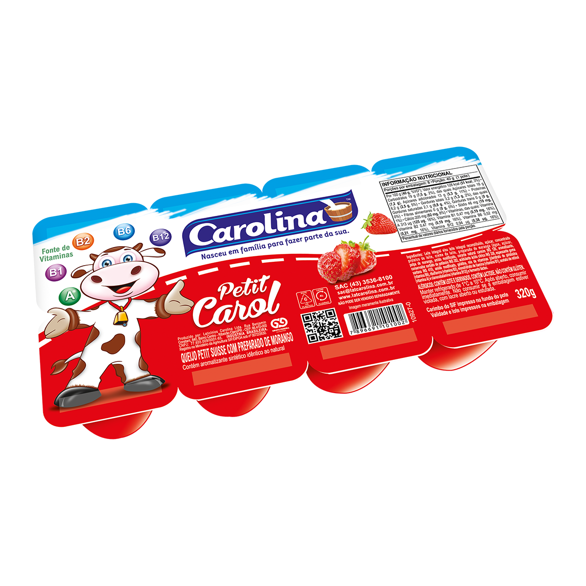 IOGURTE PETIT CAROLINA 320G BDJ MOR