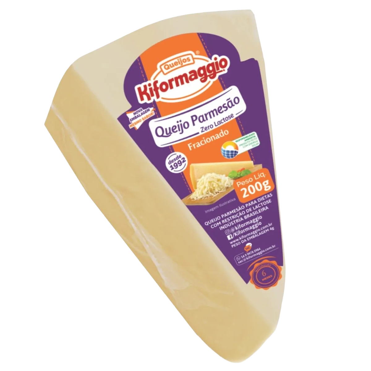 QUEIJO KIFORMAGGIO 200G PARM ZERO LACT CUNHA