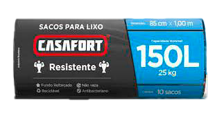 SACO LIXO CASAFORT 150L ROLO PTO