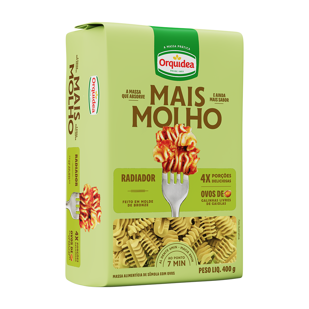 MASSA ORQUIDEA 400G MAIS MOLHO RADIADOR