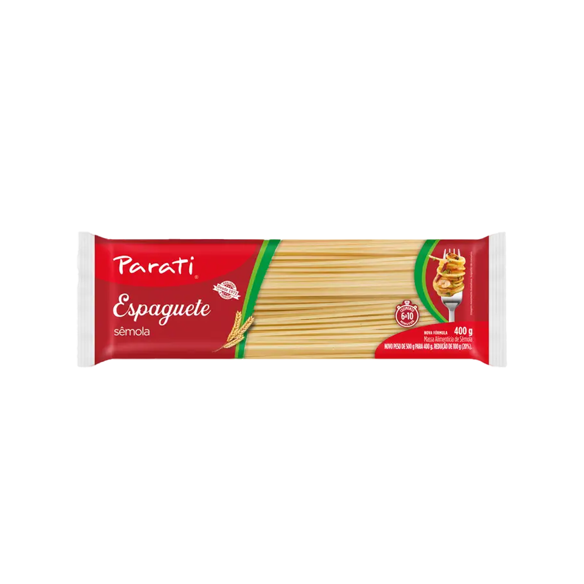 MASSA PARATI 400G SEMOLA ESPAGUETE