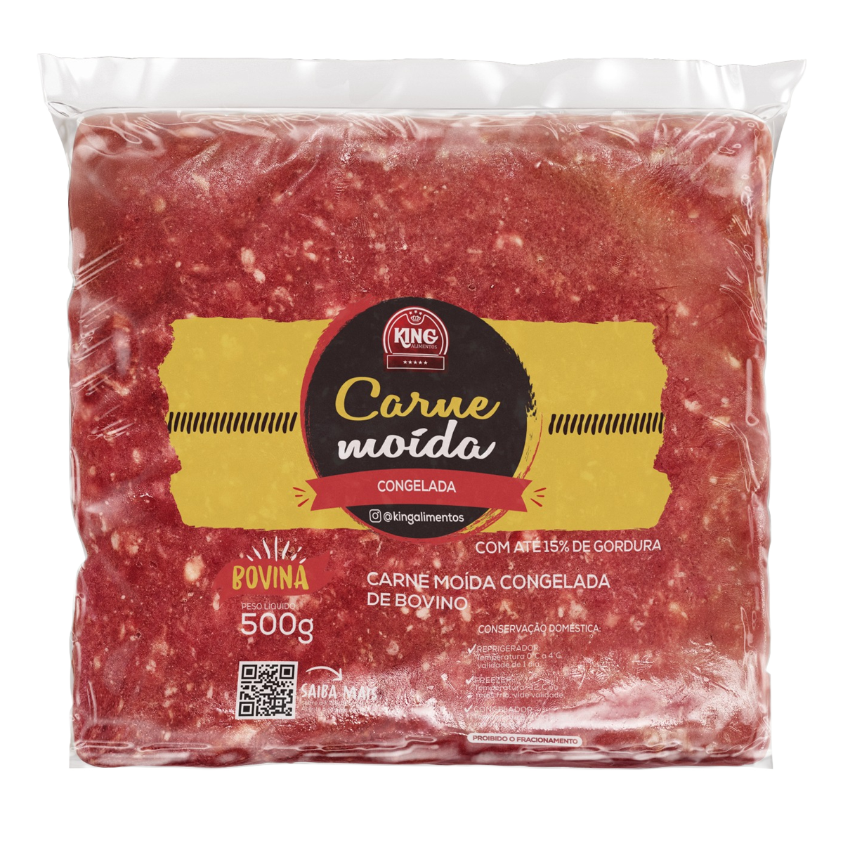 CARNE BOV MOIDA KING 500G SEGUNDA CONG
