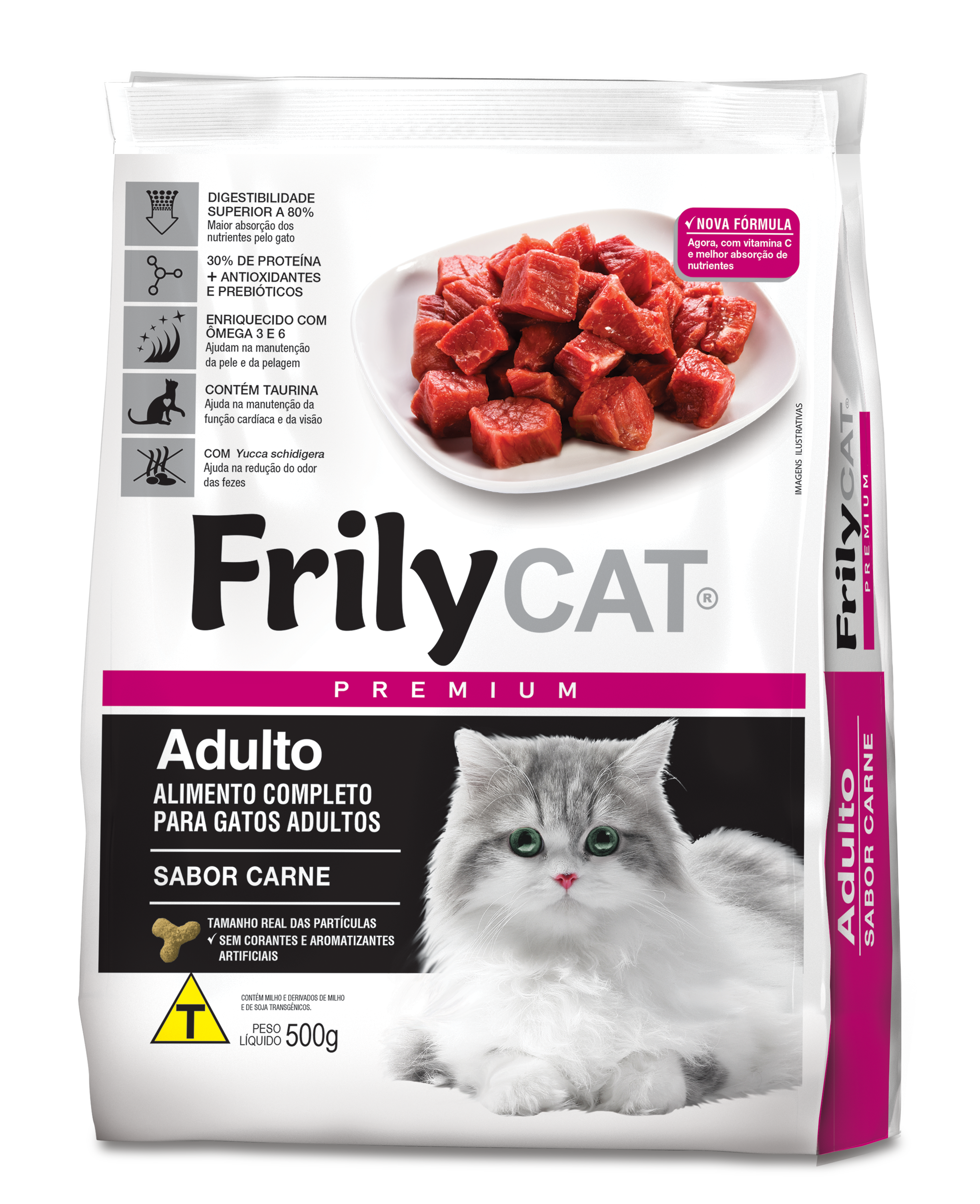RACAO FRILY 500G CAT CARNE