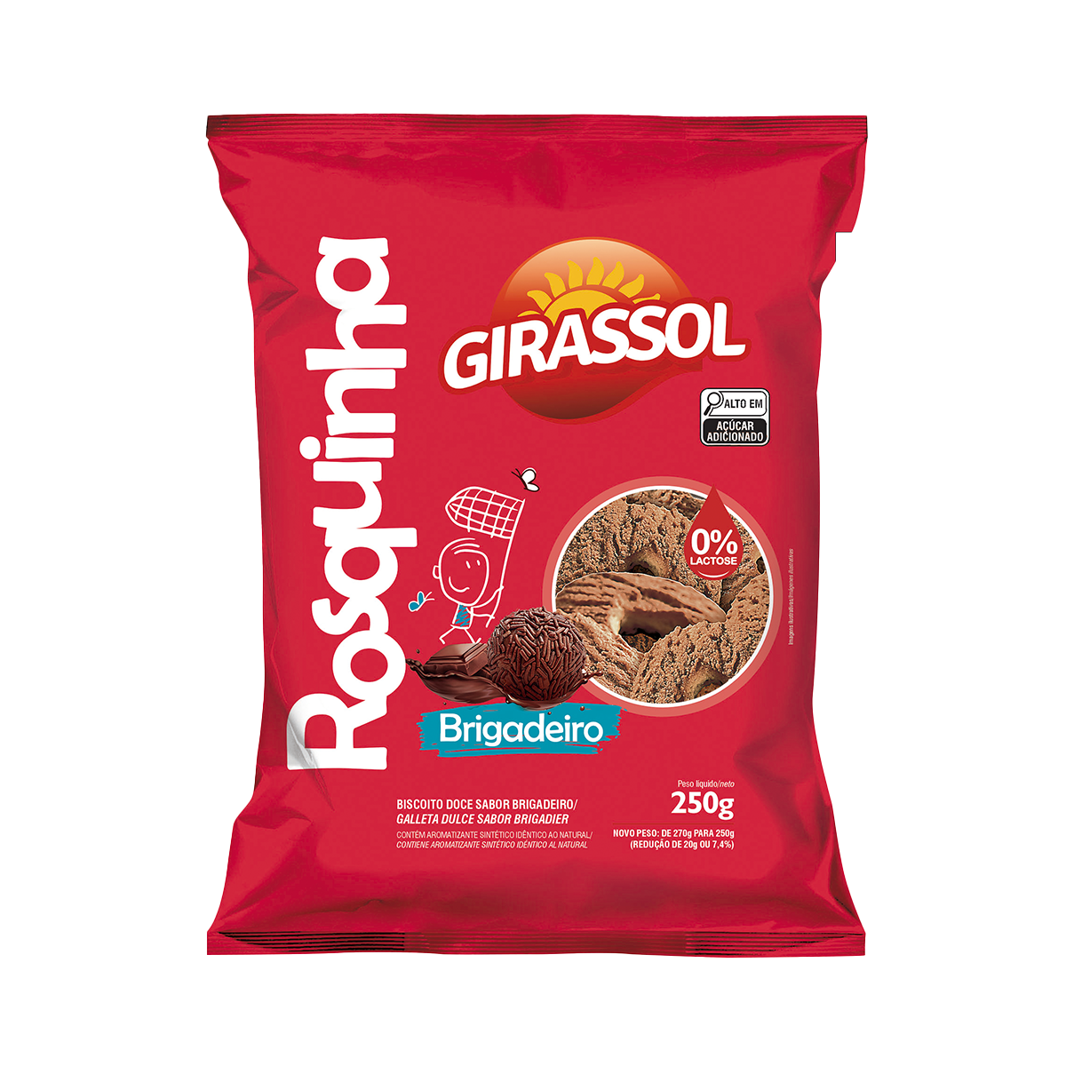 BISCOITO GIRASSOL 250G ROSCA BRIGAD