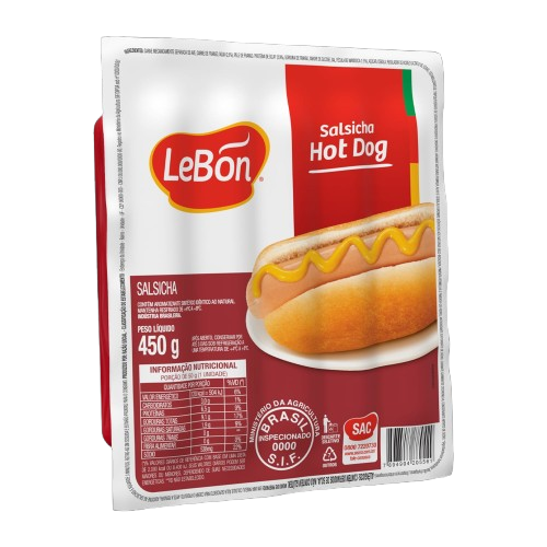 SALSICHA LEBON 450G HOT DOG