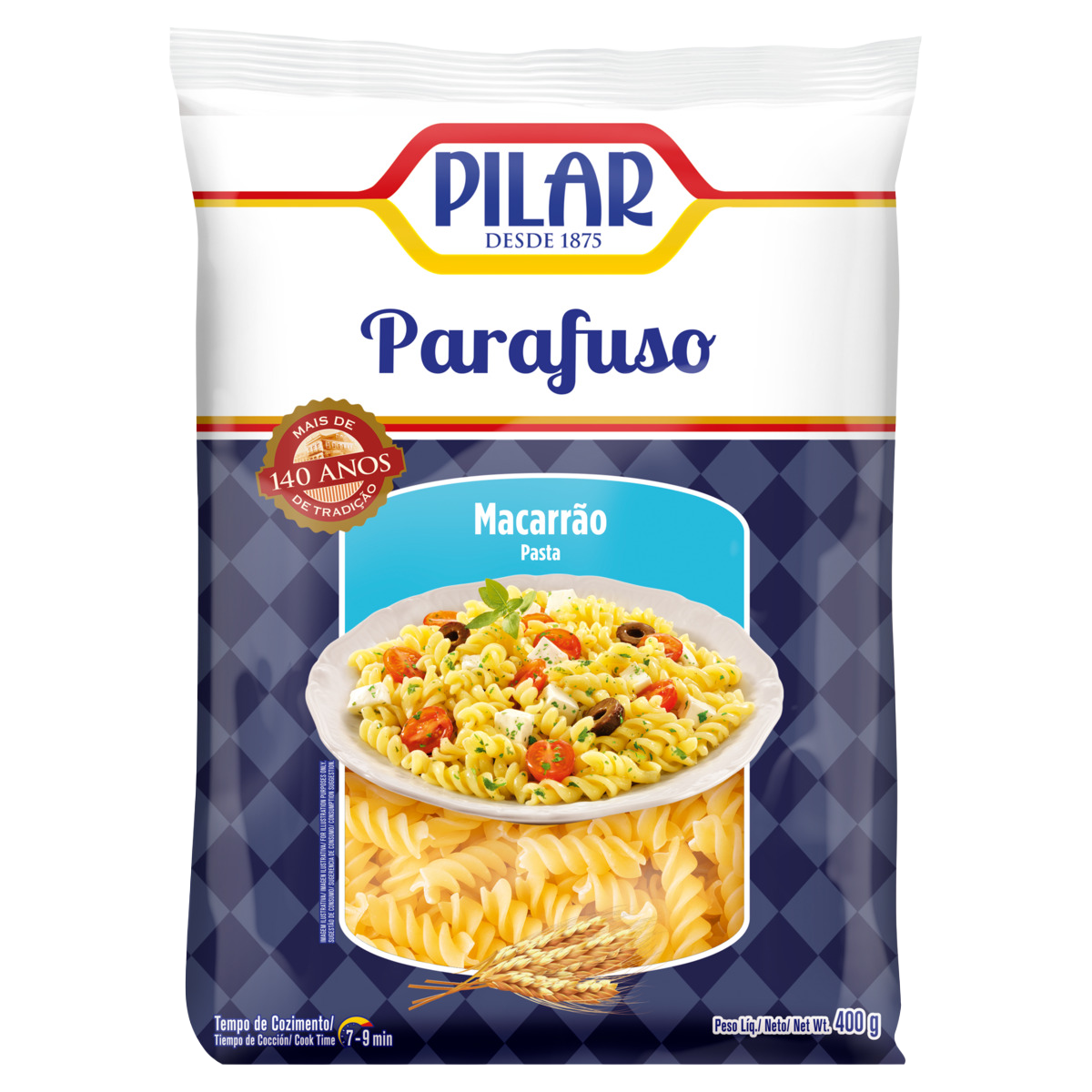 MASSA PILAR 400G SEMOLA PARAFUSO